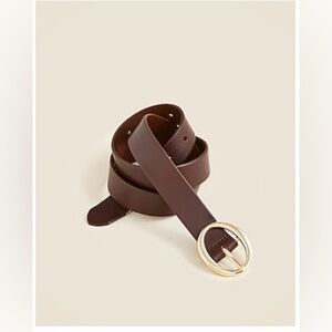 Jcrew classic Brown Suede Belt with Gold Buckle - color French press